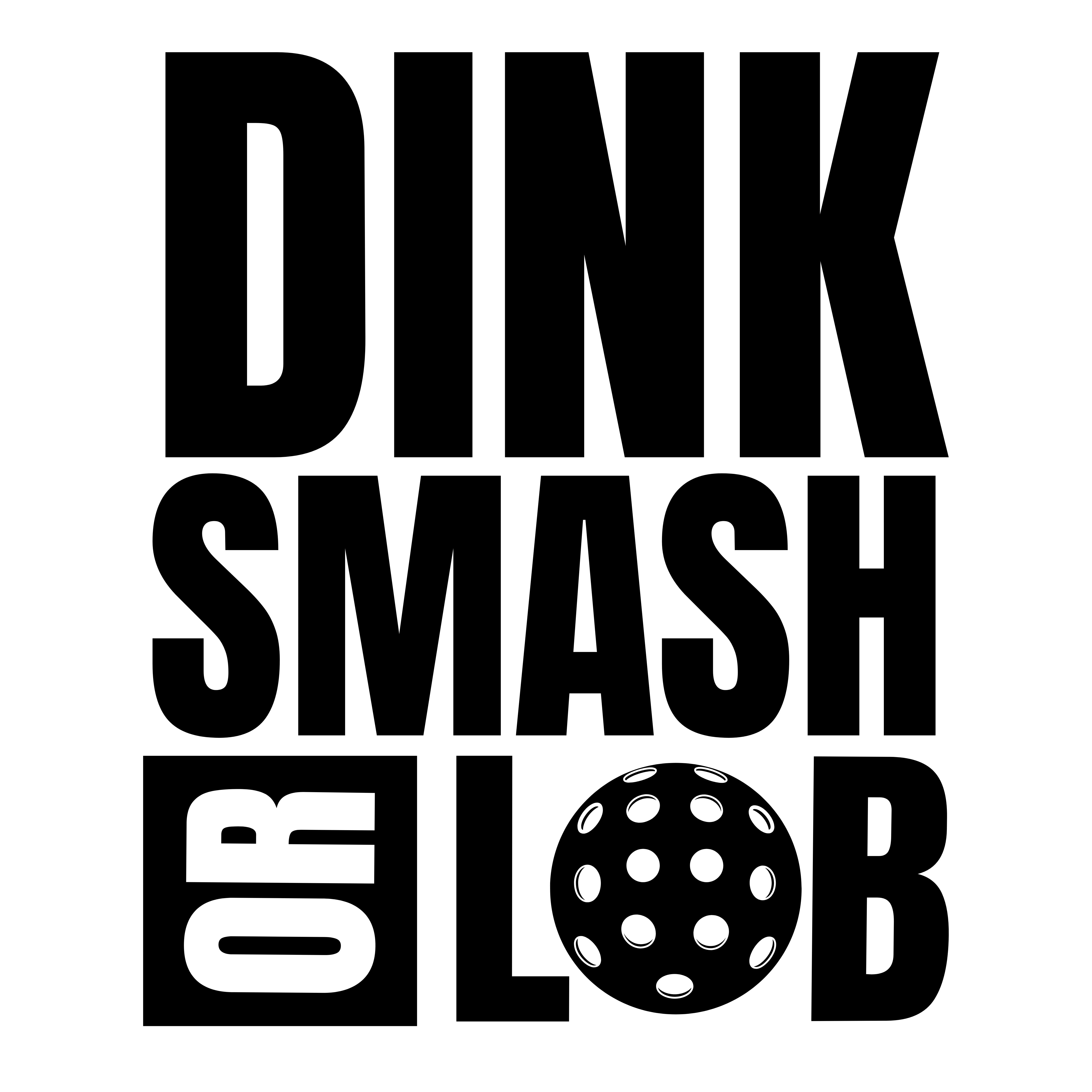 Dink Smash or Lob Back Print Graphic T-Shirt