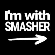 I’m With Smasher Couples Matching Graphic T-Shirt (Left Arrow)