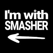 I’m With Smasher Couples Matching Graphic T-Shirt (Right Arrow)