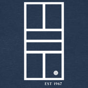 Pickleball Court Est 1967, Back Print Graphic T-Shirt