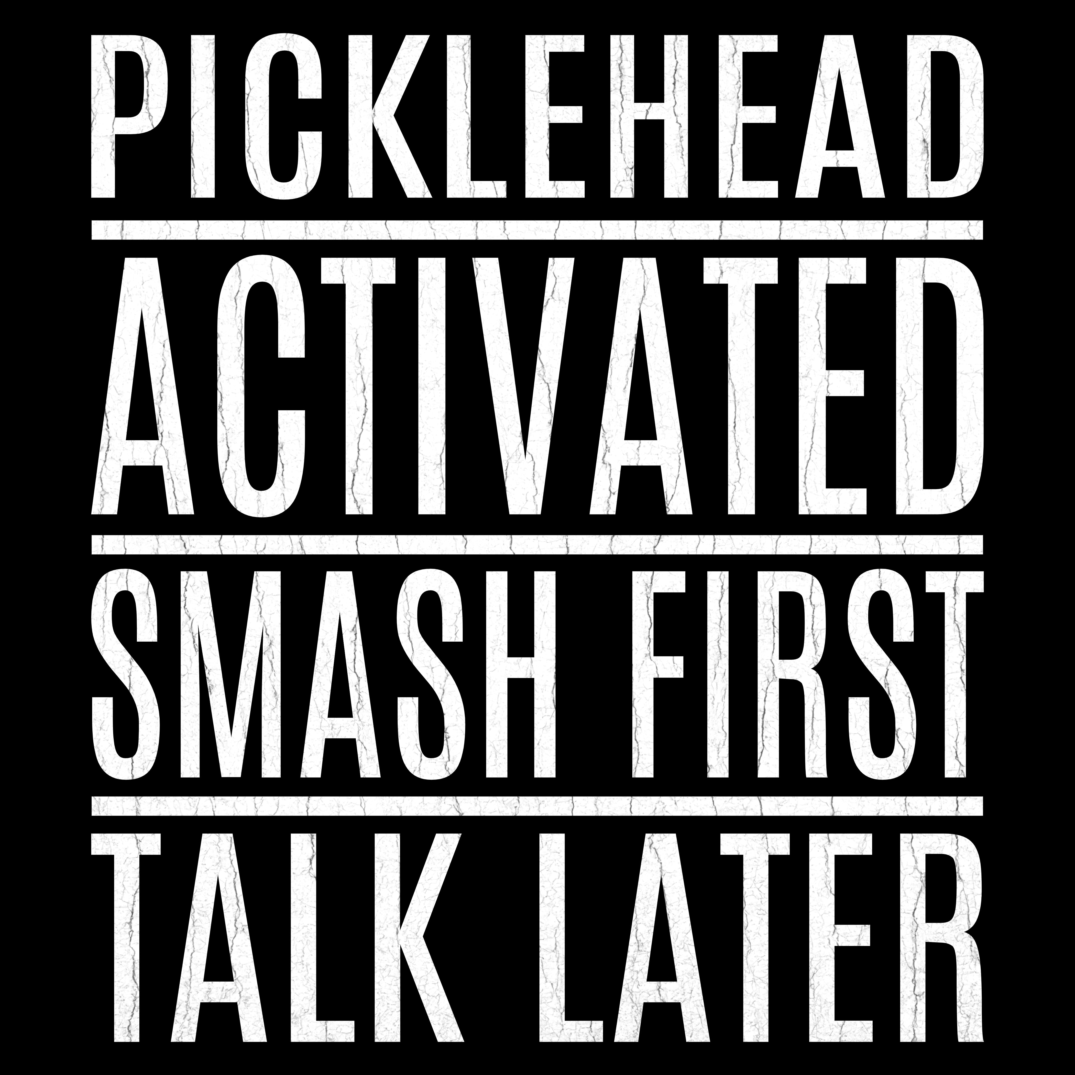 Picklehead Activated Smash First Talk Later Back Print Graphic T-Shirt