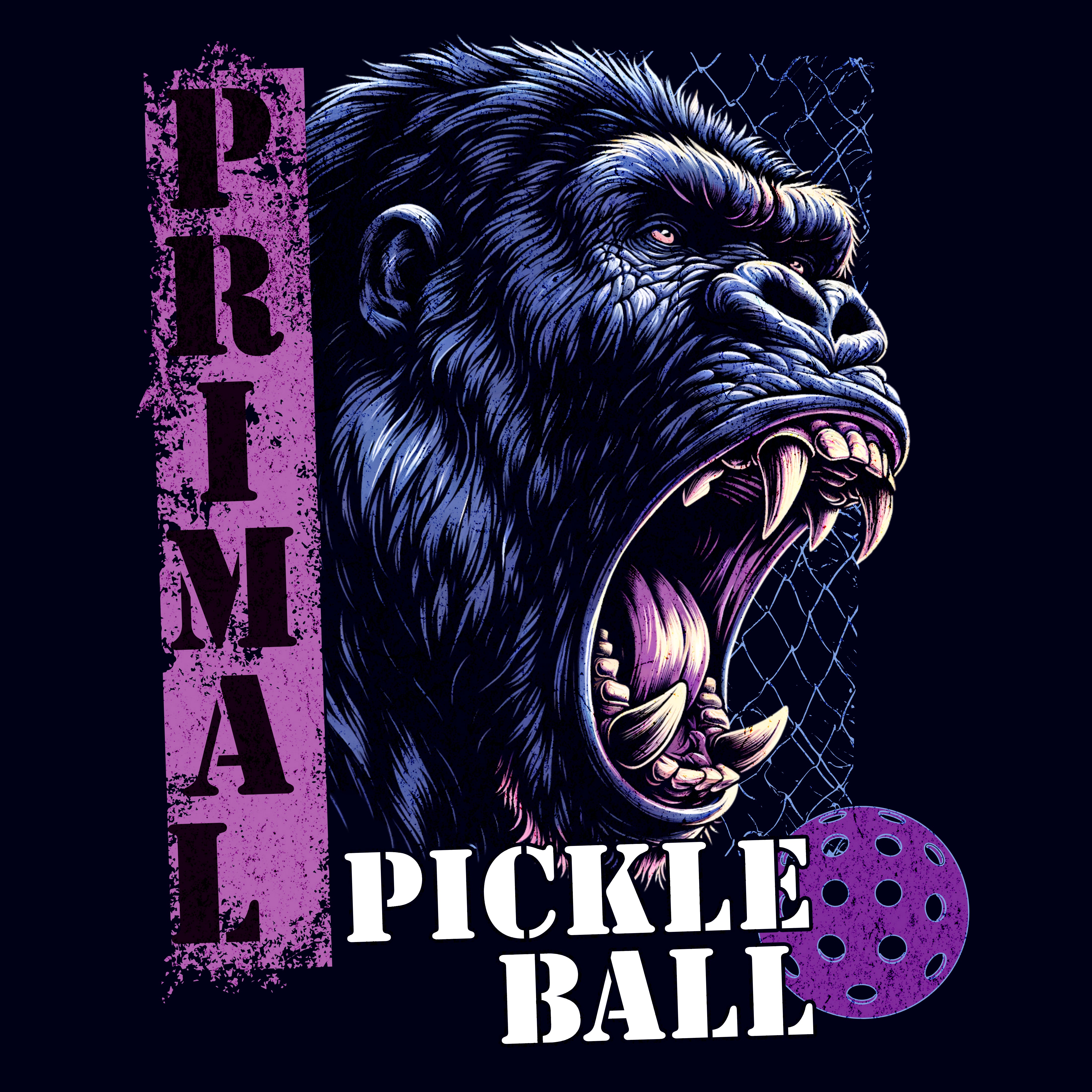 Primal Pickleball Gorilla Graphic T-Shirt
