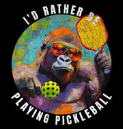 I’d Rather Be Playing Pickleball Chill Beast Graphic T-Shirt
