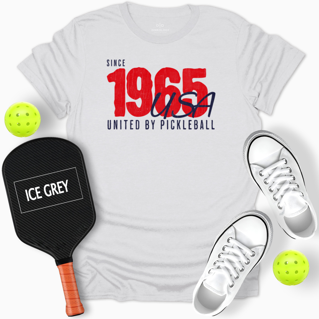 United by Pickleball Tee – Since 1965, Ice Grey