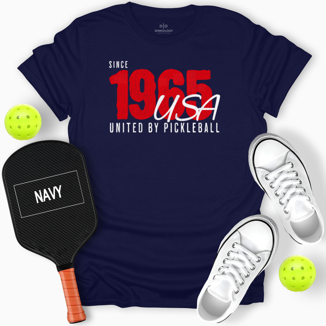 United by Pickleball Tee – Since 1965, Navy
