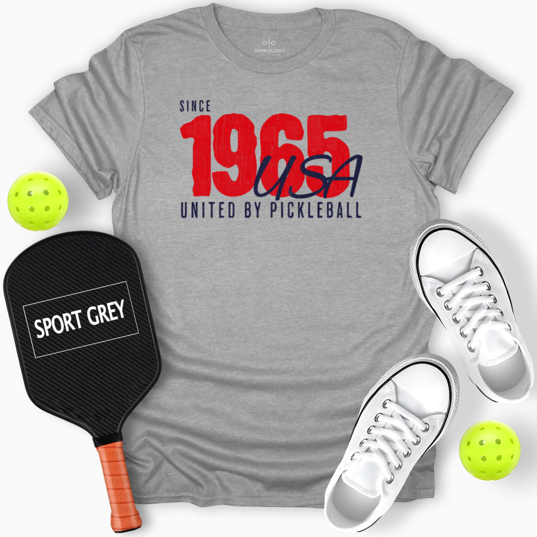 United by Pickleball Tee – Since 1965, Sport Grey